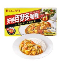 好侍百梦多咖喱1号原味1000g餐饮用日式速食咖喱块1kg业务装包邮
