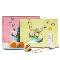 知味观知味富贵月月饼礼盒18饼蛋黄五仁苏式2盒一套知味富贵月礼