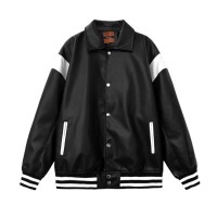 MYQ皮衣外套男士棒球服2022春季新款潮流夹克韩版宽松休闲上衣