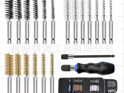厂直供应20PCS枪刷布包枪刷六角杆刷