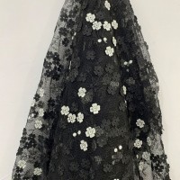2024爆款立体四叶草绣花面料 高品质面料 量大价低批发