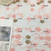 民族风网布多色小鸟梅花花型刺绣动植物花型 衣裙时装等绣花面料