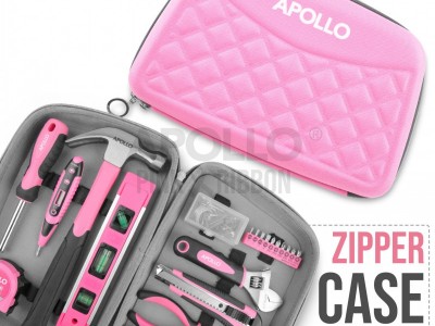 Apollo 21件套粉色女士工具包 DIY家