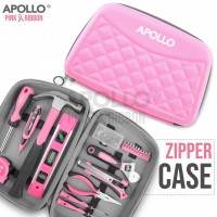 Apollo 21件套粉色女士工具包 DIY家居维修和装饰工具包组套