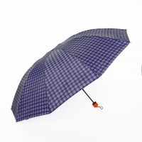 商务雨伞男10骨65大尺寸经典格子伞加固三折伞礼品伞批发折叠伞
