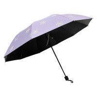 手动遮阳伞三折十骨黑胶伞晴雨两用伞遮阳防晒防雨广告伞雨伞批发