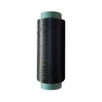 厂家定制批发口罩耳带黑色dty低弹丝锁边线涤纶线300D/96F多规格