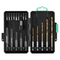 断丝取出器螺丝取出神器六角柄电动钻孔取出工具麻花钻头批头组套