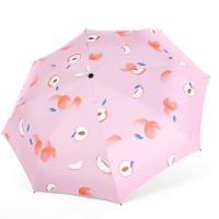 防晒遮阳水果伞牛油果可爱折叠ins黑胶防晴雨伞全自动伞折叠便携