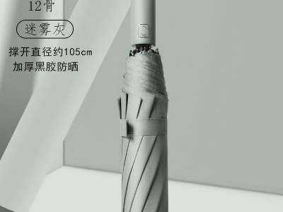 十二骨小米配色手柄雨伞定制广告伞