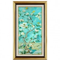 有框装饰画竖版油画浮雕树脂画立体装饰画 壁画 玄关挂画发财树