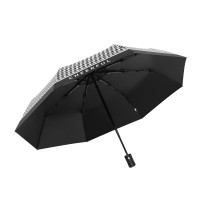复古千鸟格子太阳伞晴雨两用防晒遮阳伞ins文艺风全自动雨伞批发