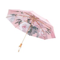 安珀复古高级感双层太阳伞女防晒防紫外线折叠小巧晴雨两用遮阳伞