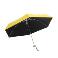大量批发小巧便捷遮阳五折雨伞女黑胶防晒防紫外线晴雨伞定制广告