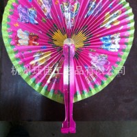 厂家直供圆形木柄纸扇小圆扇折扇旅行扇纸扇广告扇团扇旅游扇