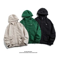 RUIIENRS x KUOMI 2022 AW日系秋款潮流时尚口袋连帽休闲夹克JK09