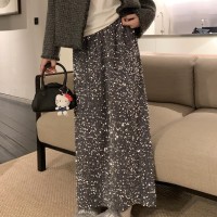 复古重工亮片丝柔鱼尾裙秋冬款中长款闪闪亮片气质半身裙
