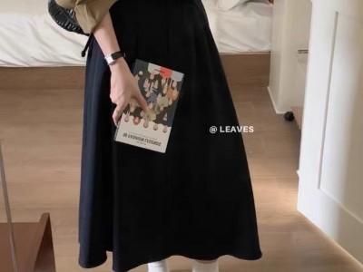 9020秋季韩版半身裙高腰遮胯中长款