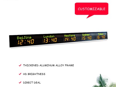 Worldclocktimezoneredandgreenword