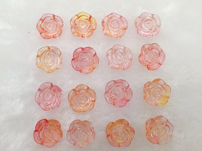 新品玫瑰花炫彩珠子diy花束饰品配件