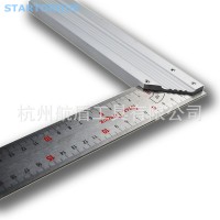 拓卡 铝合金座加宽加厚不锈钢角尺 90度直角尺300/500/600MM
