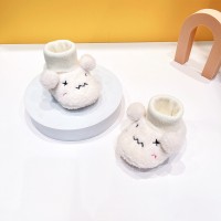 2022年秋冬季新款宝宝加厚保暖棉鞋子新生儿加绒袜鞋毛绒脚套鞋套