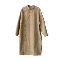 山自在秋卡其色复古新中式设计长上衣外套连衣裙220911裤子220929