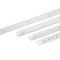 得力工具钢直尺15cm/30cm/50cm不锈钢测量工具钢尺木工用绘图制图