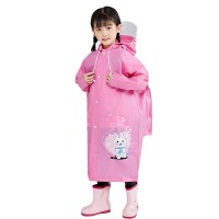 儿童雨衣卡通小学生男童女童雨衣带书包位雨衣全身防暴雨EVA雨披