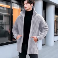 2023亚马逊跨境eBay男士中长款毛衣外贸款开衫男毛衣