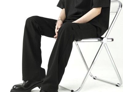 寻凡 山本耀司黑色直筒西裤男春秋美