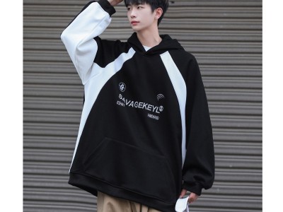 寻凡服饰 连帽卫衣男春秋款潮牌宽松
