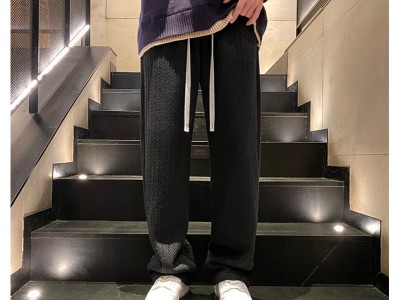 寻凡 休闲裤男潮牌美式宽松透气直筒