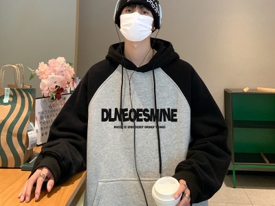 寻凡 美式连帽卫衣男秋季潮流复古百