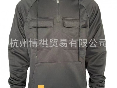 外贸跨境潮牌纯色连帽宽松美式新款