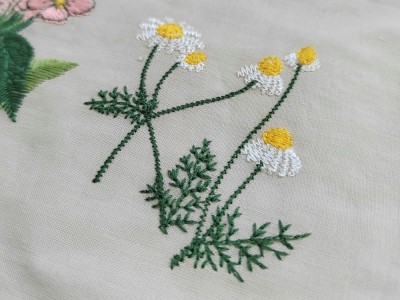 EG-1913010  棉布绣花  多色绣花布 