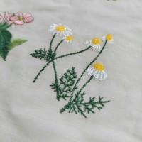 EG-1913010  棉布绣花  多色绣花布  彩色绣花 绣花布刺绣面料