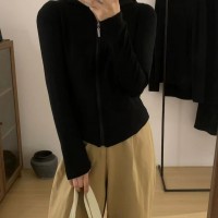 928马甲线连帽加绒小外套 不退换