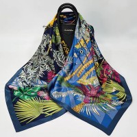 110真丝大方巾手工边丝巾围巾披肩春秋季女杭州丝绸围巾礼品 F574