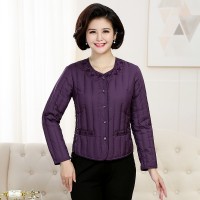 中羽中老年女无缝羽绒内衣圆领长袖内穿鸭绒内胆妈妈奶奶保暖冬装