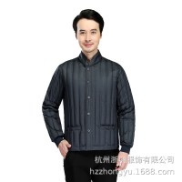 中羽男式羽绒内衣现货冬季保暖立领纽扣90%白鸭绒内胆服长袖上衣