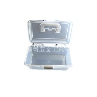 8寸小号塑料透明工具箱收纳 多功能便携式颜料箱20*12.4*10.8CM