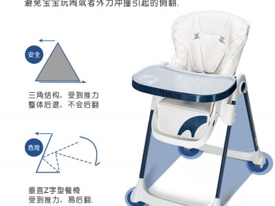 teknum宝宝餐椅可折叠多功能便携式
