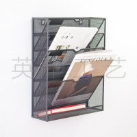金属铁网网格五层杂志架置物架包边文件架收纳整理办公家居用品