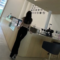 NINASTUDIO 可以穿着劈叉紧身包臀长裤