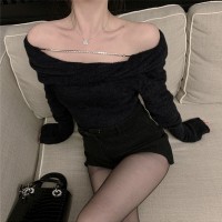 短裤女秋冬白色呢料前短后长高腰休闲直筒毛呢直筒裤子