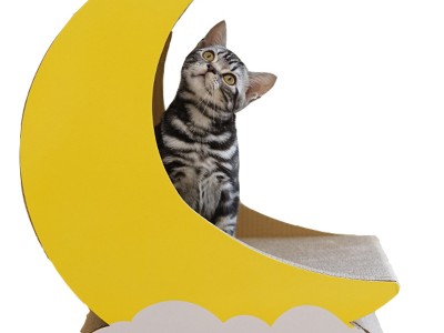 弯弯月亮猫抓板 高耐磨瓦楞纸 猫玩