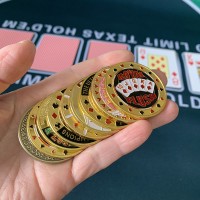 德州扑克幸运币 金属筹码礼品 压牌器