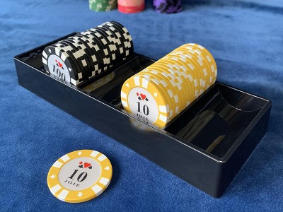 5格透明筹码架托盘收纳盒可装40x3.3