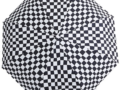 创意棋盘格全自动反向折叠晴雨伞晴